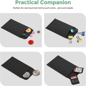 150gsm 2-1/4 X3-1/2 Plain Black <strong>Envelope</strong> Black Small <strong>Envelope</strong> Packaging <strong>Mini</strong> <strong>Envelope</strong> With Gummed for Home Garden Office Use - Product Image 3