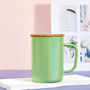 Bicchiere da Birra <span class=keywords><strong>in</strong></span> <span class=keywords><strong>Vetro</strong></span> Colorato da 17oz <span class=keywords><strong>con</strong></span> Glitter e Effetto Shimmer, <span class=keywords><strong>con</strong></span> Manico e <span class=keywords><strong>Coperchio</strong></span> <span class=keywords><strong>in</strong></span> Bambù - Product Image 3