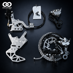 Doppeltes Hinterrad-Bremssystem-Kit 240mm Scheibenbremse Doppel-Bremssattelhalterung für Sur Ron Light Bee E-Bike Upgrade-Bremsanlage - Product Image 1