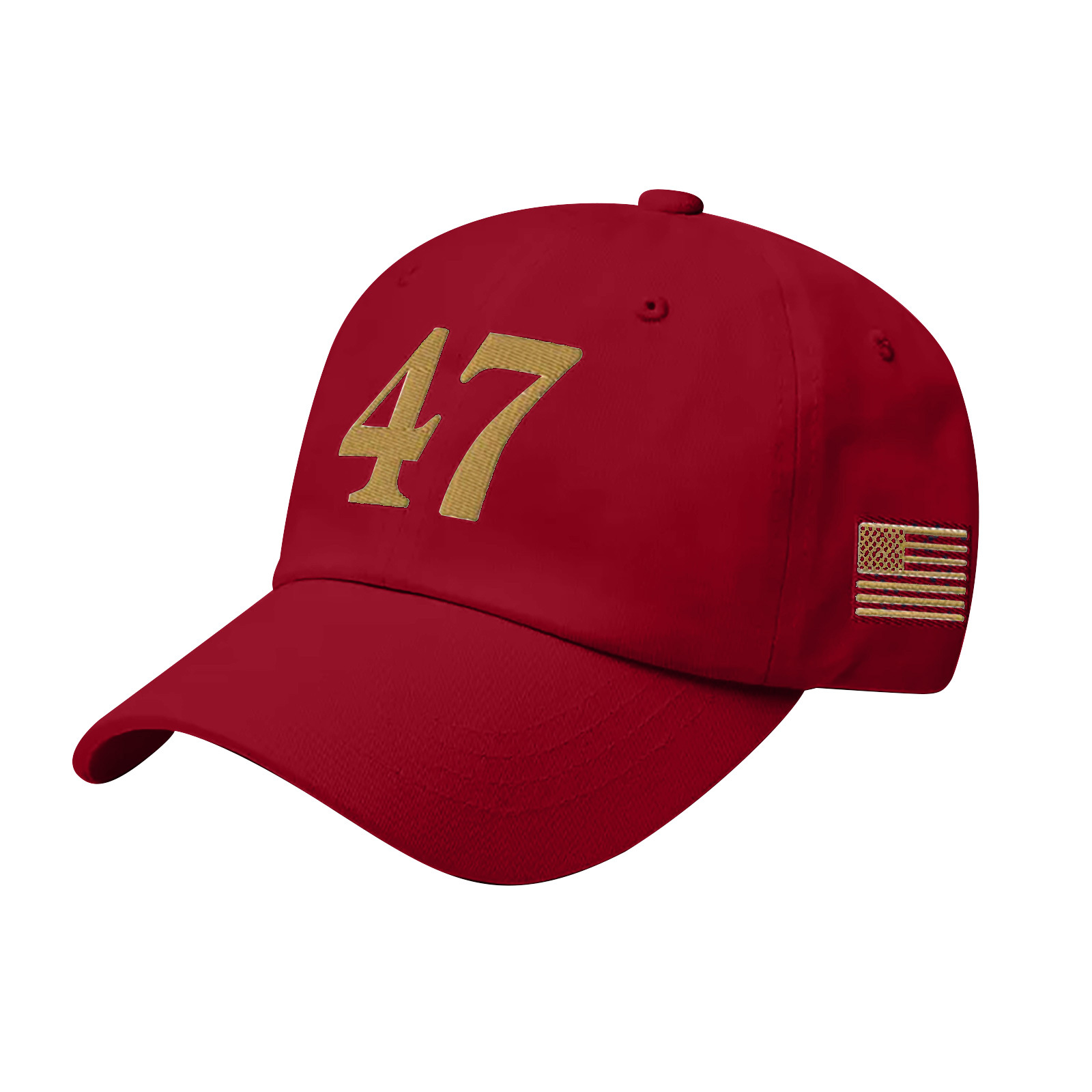 Gorra rosa con letras blancas.