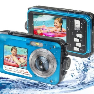 กล้องกันน้ำ XHX WP06 จอคู่ 48MP 1080P สำหรับเด็ก พร้อมจอ LCD ด้านหน้า สำหรับดำน้ำตื้น - Product Image 1