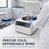 Centrifugeuse de paillasse réfrigérée à basse vitesse L3-5KR avec écran LCD, 5500 tr/min, RCF max. 4751xg, rotor 4x250ml, pour laboratoire clinique