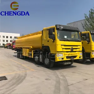 HOWO 6x4 8x4 20 28cbm 20000 litre 6000 galon 371hp yakıt dağıtıcı Tank kamyon kullanılmış yağ yakıt tankeri  satılık