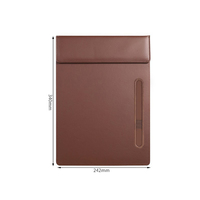 Portapapeles de Conferencia A4 de Cuero PU con Logotipo Personalizado, para Negocios, Hoteles, Oficinas, Regalo, Bloc de Notas para Firmas, Carpeta Magnética