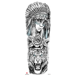 Tatuaje Temporal <span class=keywords><strong>de</strong></span> Gran Tamaño con Diseño <span class=keywords><strong>de</strong></span> Flor India <span class=keywords><strong>para</strong></span> <span class=keywords><strong>Brazo</strong></span> Completo, Adhesivo <span class=keywords><strong>de</strong></span> Transferencia al Agua, Papel Ecológico Resistente al Agua <span class=keywords><strong>para</strong></span> Hombres y Mujeres - Product Image 3