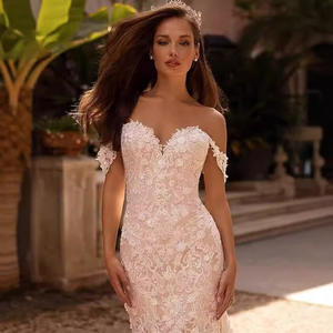 Customized 2025 <b>Sexy</b> Mermaid Modern Ball Gown Wedding <b>Dresses</b> O-Neck Regular Sleeve Lace Applique Bride Gowns <b>Plus</b> <b>Size</b> - Product Image 2