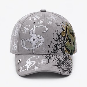 Casquette de baseball haut de gamme à 6 panneaux en faux daim, logo brillant argenté imprimé par transfert thermique sur le panneau avant, fermeture arrière réglable, unisexe adulte - Product Image 2