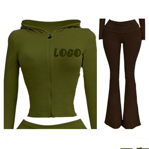 Custom Women <strong>Set</strong> Autumn <strong>Square</strong> Neck Long Sleeves Shirts Flare Pant Loungewear Women 2 Piece Pant <strong>Set</strong> Lounge <strong>Set</strong> - Product Image 4