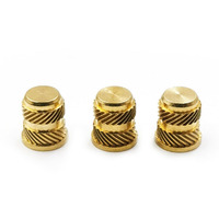 M3 M4 M5 M6 4-40 6-32 8-32 1/4-20 Insertos de calor cónicos para inserto ciego de latón moleteado de plástico Inserto roscado de estacado térmico
