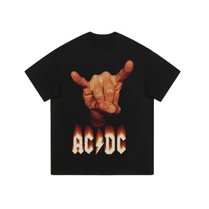 American-style Street Parody Direct Spray <b>Print</b> Cotton Breathable Moisture-wicking Vintage Washed Distressed Short-sleeve - Product Image 5