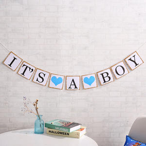 Bannière vintage or bord bébé douche <span class=keywords><strong>baptême</strong></span> <span class=keywords><strong>baptême</strong></span> faveur papier lettre photographie bannière pour bébé fille - Product Image 5