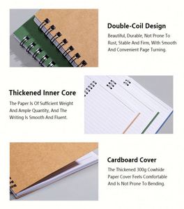 Eco-friendly Spiral Bound A5 <b>Notebook</b> Custom Personalized Print Options Print Brown Kraft Paper Hardcover Pen <b>Diary</b> - Product Image 4
