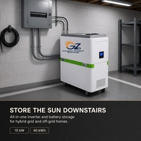 Système de stockage d'énergie solaire tout-en-un avec batterie onduleur 15KW 40KWh LiFePO4 empilable, hybride hors réseau, IP54, prêt à l'emploi