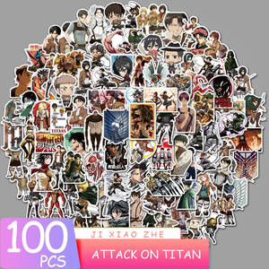 สติกเกอร์ตกแต่งการ์ตูนอนิเมะที่แตกต่างกัน100ชิ้น/เซ็ตแบบสติกเกอร์โจมตีบนไททันอนิเมะ1ชิ้น Kakashi haikyuu