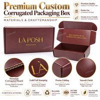 Boîtes cadeaux rouges personnalisées de grande taille avec estampage à chaud doré, boîtes cadeaux en carton de haute qualité pour les marques de beauté et de mode de la Saint-Valentin