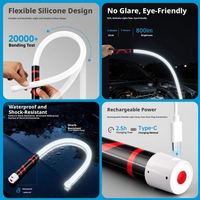 Bande lumineuse LED RGB multifonctionnelle et flexible IP20 en silicone blanc chaud - Lumière froide pour réparation automobile, usage domestique et extérieur, puissante et portable