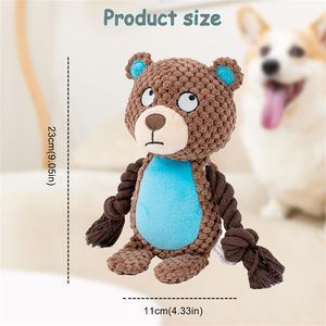 Eco-Friendly Plush Squeaky Dog <b>Toys</b> with Cotton Rope Interactive Chew <b>Toy</b> for Puppies and Small Dogs Teeth Cleaning&Tug Training - Product Image 4