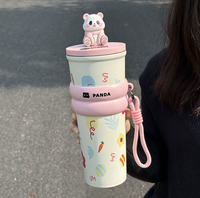 À la mode grande capacité en acier inoxydable 316 isolé double boisson tasse à glace apparence double pailles affaires cadeaux promotionnels 006