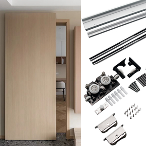 Vô Hình Cửa Trượt Hệ Thống Phần Cứng Đôi Mềm Đóng Cửa Ẩn Hệ Thống Cửa Trượt - Product Image 2