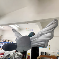 Pigeon gonflable géant de dessin animé Modèle de pigeon de paix gonflable blanc réaliste pour décoration publicitaire