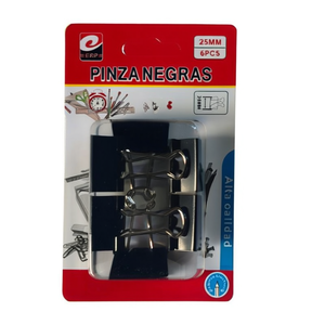 Erpsl – pince à reliure longue noire, 25mm, 6 pièces, haute qualité, usage au bureau - Product Image 2