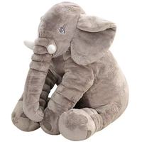 Peluche d'éléphant personnalisable, mignonne, avec de grandes oreilles, peluche d'éléphant à longues oreilles pour bébé, super douce, en coton PP, maille, 40 cm/60 cm