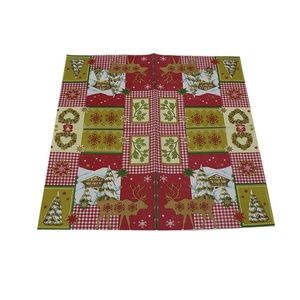 Serviettes décoratives pour arbre <span class=keywords><strong>de</strong></span> Noël 3 plis 1/4 plis imprimés pour dîner <span class=keywords><strong>en</strong></span> papier <span class=keywords><strong>de</strong></span> soie Santa Merry Serviettes dans un style <span class=keywords><strong>de</strong></span> sac - Product Image 2