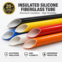 Manchon isolant en fibre de verre recouvert de résine de silicone avec options de tension et de diamètre configurables pour la protection des câbles