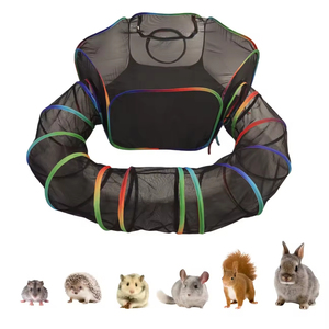 Portable <strong>Foldable</strong> Breathable Pet <strong>Cage</strong> with Zipper Closure for Cats &amp; <strong>Dogs</strong>-Outdoor Use Tubes &amp; Tunnels - Product Image 2