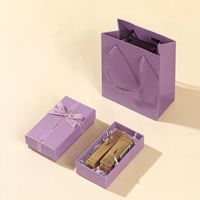 Caja de Regalo Morada para Lápiz Labial, Caja de Regalo Premium Vacía, Caja de Empaque para Regalo, Cumpleaños, Día de San Valentín, Día del Maestro