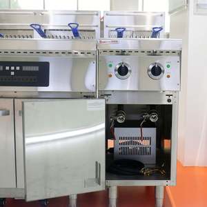 Freidora Eléctrica Comercial con Doble Tanque y Construcción de Acero Inoxidable para Uso en Cocina - Product Image 5