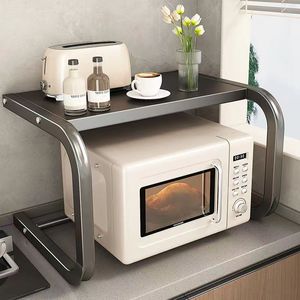 Organizer <span class=keywords><strong>cucina</strong></span> Rack gancio in <span class=keywords><strong>acciaio</strong></span> al carbonio regolabile in altezza per forno a microonde pentola di stoccaggio per uso domestico - Product Image 6