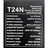 Système de sonorisation professionnel DJ PA T24N avec deux enceintes actives/passives pleine gamme de 12 pouces pour spectacles et performances