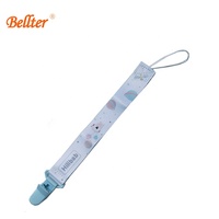 Laisse-tétine à motif animal pour bébé avec chaîne en ruban et sangle pour tétine Chupetas