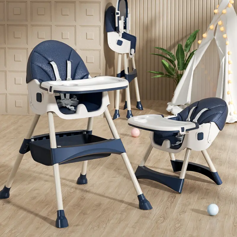 Columpio para bebé, mecedora alta, silla de alimentación, asiento ajustable de seguridad para comedor, para niños, empuje fácil, OEM