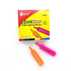 OEM High Quality Chisel Tip Graffiti Marker Highlighter <b>Pen</b> 10pcs Set in Private Label Box for Highlighting - Product Image 4