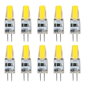 10 cái/gói Dimmable Mini G4 LED <span class=keywords><strong>COB</strong></span> đèn 6W bóng đèn AC DC 12V 220V nến đèn thay thế 30W <span class=keywords><strong>40W</strong></span> halogen cho đèn chùm Spotlight - Product Image 1