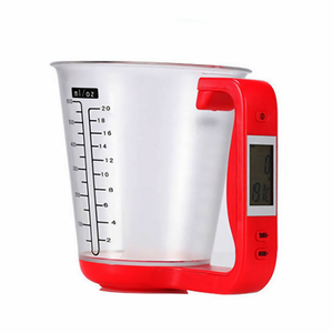 LCD-Anzeige Gramm und Unzen Einheit Flüssigkeits mess waage Becher Digitaler Messbecher mit Waage - Product Image 4