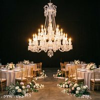 Lustre suspendu en cristal de luxe sur mesure pour salle de mariage, fête, hôtel, restaurant, événements d'anniversaire, escalier, décorations de la maison