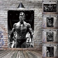 Bannière d'exercice de fitness pour salle de sport, art mural, décoration intérieure, bannière personnalisée de musculation, sport, motivation, entraînement, muscle, drapeaux de 3x5 pieds
