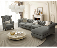 Ensemble de canapés de salon italiens modernes et luxueux canapé d'angle un deux trois mobilier d'usine en velours personnalisable