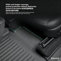 Tapis de seuil de porte en TPE à couverture intégrale pour Tesla New Model 3/Y Standard 2023-2025