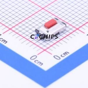 1TS002E-2500-2501-CT Tactile Switch SMD,3.7x6mm Switch Single Pole Single Throw Rectangle Button 2.5N Vertical Mount - Product Image 1