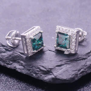 Boucles d'oreilles clous personnalisées populaires en moissanite D Color, plaqué argent or rose, pour femme, anniversaire, fiançailles, mariage, toutes occasions - Product Image 4