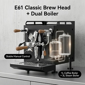 เครื่องชงกาแฟเอสเพรสโซ่กึ่งอัตโนมัติ VOKA รุ่น E61 ปั๊มโรตารี่นำเข้า หม้อต้มคู่ (ปรับแต่งได้สองแบบ) แรงดัน 9-15 บาร์ - Product Image 4