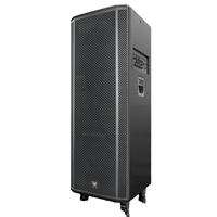 Enceinte de scène BD H1533 double 15 pouces 3 voies pour mariage, fête, DJ, événement, batterie rechargeable 12V 24A