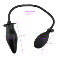 Dildo Anal Inflable de Acero Inoxidable, Vibrador Anal para Mujeres, Dilatador Anal Femenino