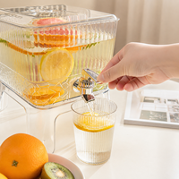Distributeur de boissons en plastique PE grande capacité 5,5 L avec robinet, pour eau froide, limonade, jus, bière, idéal pour restaurants et buffets