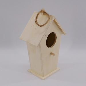 Diy Houten Vogelkooi Ornament Voor Kleine Dieren Opknoping Vogelhuis Kerstversiering Met Graffiti Nest Design - Product Image 3