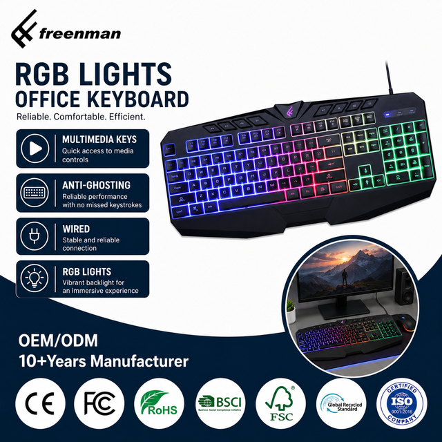 Factory Cheap Wireless Gaming Keyboard Multifunctional Gaming Keyboard Office Home PC Computer Keyboard